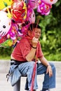 Balloon vendor in Taipei,Taiwan,May 18 Royalty Free Stock Photo