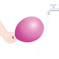 Balloon Water Stream Bending Water Static Charged Attracted