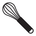 Balloon whisk for mixing and whisking flat vector icon for cooking apps and websites. Royalty Free Stock Photo