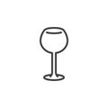 Balloon wine glass line icon