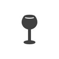 Balloon wine glass vector icon
