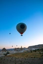 Ballooning activity in Cappadocia at sunrise. Travel to Cappadocia concept