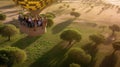 Ballooning over the Africa savannah. Generative AI