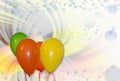 Balloons with abstract twirl background Royalty Free Stock Photo