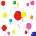 balloons all color happy new year art funny
