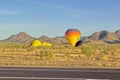 Balloons being inflated in Arizona Royalty Free Stock Photo