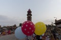 Balloons being sold at famous Sardar Market and Ghanta ghar Clock tower in Jodhpur, Rajasthan, India