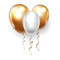 Balloons for birthday, festive occasions, parties, weddings on white Royalty Free Stock Photo