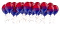 Balloons with bisexual flag, 3D rendering Royalty Free Stock Photo