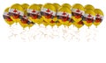 Balloons with Bruneian flag, 3D rendering