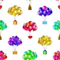 Balloons bunches, seamless