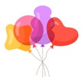 Balloons bundle air with rope transparent overlay