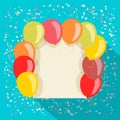 Balloons card in retro style