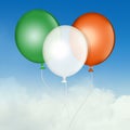 Balloons in the colors of the Irish flag