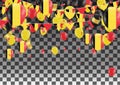 Balloons with Countries flags of national Belgium flags team group and ribbons flag ribbons, Celebration background template. vic