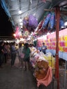 Balloons Darts Game, street shop, Buddha festival, Samutprakarn ,Thailand.