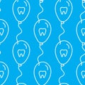 Balloons of dentistry. Vector Dental care symbol seamless pattern.