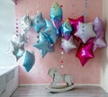 balloons in the design of the children's room