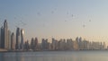 Hot air Balloons Dubai skyline buildings