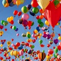 294 Balloons: A festive and joyful background featuring colorful balloons in a variety of shapes and sizes that create a playful