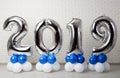 Balloons figures. 2019.year Royalty Free Stock Photo