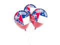 Balloons with flag of mississippi. United states local flags Royalty Free Stock Photo
