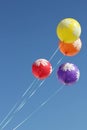 Balloons fly in the sky Royalty Free Stock Photo