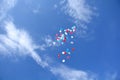 Balloons, flying in the sky