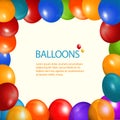 Balloons frame and sample text