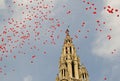 Balloons in front of the town hall in Vienna Royalty Free Stock Photo