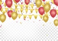 Balloons header background design element of birthday or party b Royalty Free Stock Photo