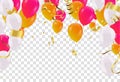 Balloons header background design element of birthday or party b Royalty Free Stock Photo