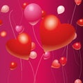 Balloons and hearts