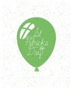 Balloons helium with saint patrick font