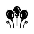 Black solid icon for Balloons, party and flaoty Royalty Free Stock Photo