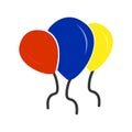 Balloons icon on a white background, vector lustration Royalty Free Stock Photo