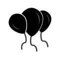 Balloons icon on a white background, vector lustration