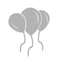 Balloons icon on a white background, vector lustration