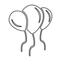 Balloons icon on a white background, vector lustration Royalty Free Stock Photo