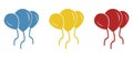 Balloons icon on a white background, vector lustration Royalty Free Stock Photo