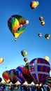 Balloons Inflated and Ascending during the Albuquerque International Balloon Fiesta