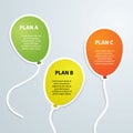 Balloons infographics timeline label vector illustration