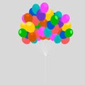 Balloons isolated in gray background vector and illustration.