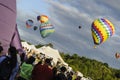 Balloons leaving launch area