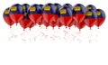 Balloons with Liechtensteiner flag, 3D rendering