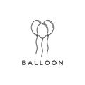 Balloons line art Vector icon Illustration design