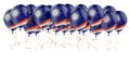 Balloons with Marshallese flag, 3D rendering