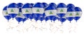 Balloons with Nicaraguan flag, 3D rendering