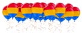 Balloons with pansexual flag, 3D rendering Royalty Free Stock Photo