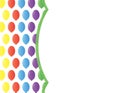 Balloons pattern banner background with green border